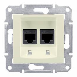 Изображение продукта Розетка компьютерная 2хRJ45 Schneider Electric Sedna UTP 